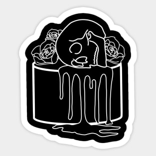 Death Cake | birthday cake | themed cake | roses | Halloween Sticker